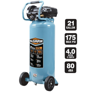 21 Gallon 175 PSI Oil-Free Vertical Air Compressor McGraw