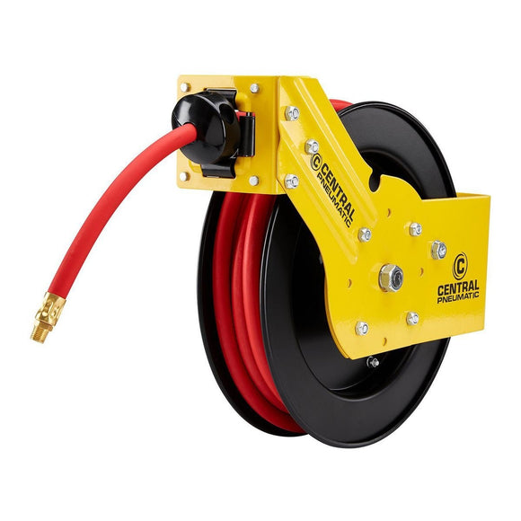 3/8 In. X 25 Ft. Retractable Air Hose Reel Central Pneumatic