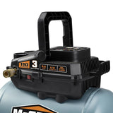 3 Gallon 1/3 HP 110 PSI Oil-Free Hotdog Air Compressor McGraw