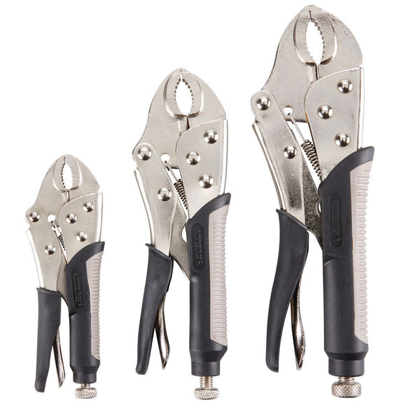 Curved Jaw Locking Pliers Set, 3 Pc. Pittsburgh