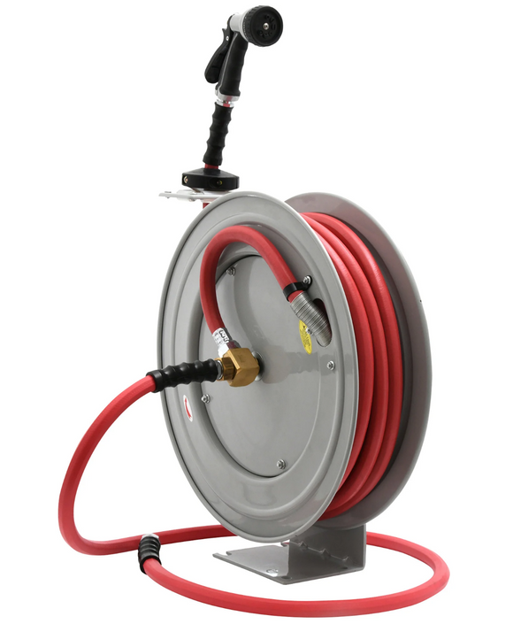 Retractable Hose Reel 5/8 in. 50ft Cold/Hot Water Hose