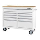 Mechanic's 46 In. 9-Drawer Cabinet With Solid Wood Top Yukon