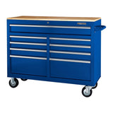 Mechanic's 46 In. 9-Drawer Cabinet With Solid Wood Top Yukon